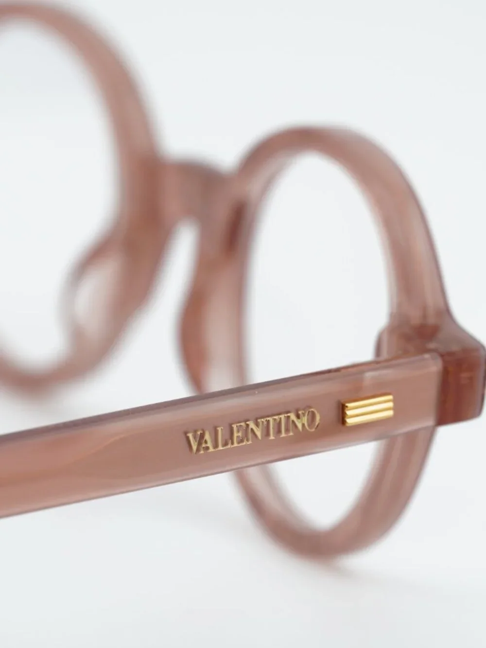 Valentino VLX-185E Eyeglasses Pink with Stones 43mm Round Frame